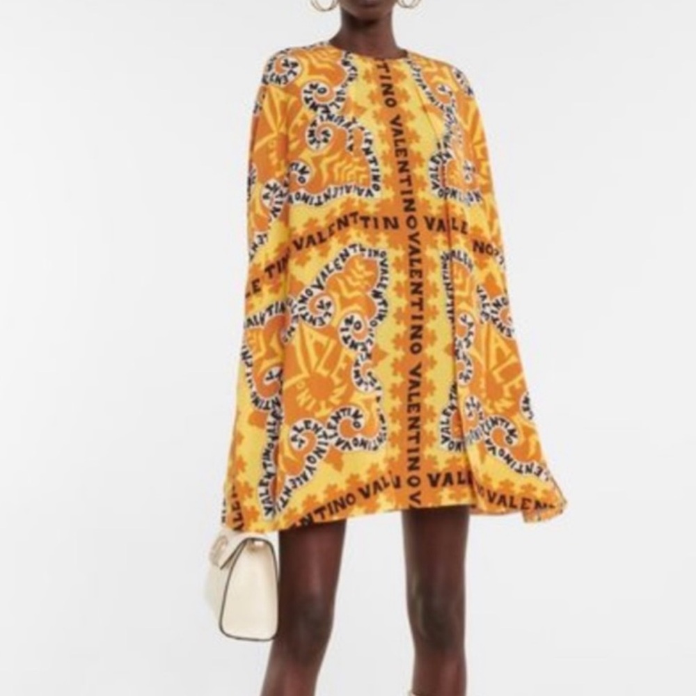 Valentino Printed silk crêpe de chine minidress